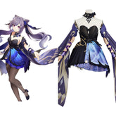 Keqing Genshin Impact Cosplay Kostüm Halloween Karneval Outfits